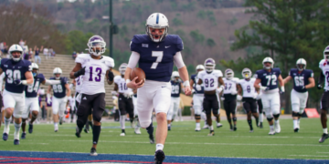 Football defeats Western Carolina 55-27, earns first victory of the year