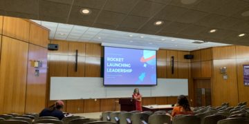 Professor Courtney Haun gives final talk in the Leadership Lunch Series