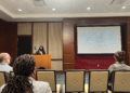 Professor Niya Pickett Miller speaks at event
