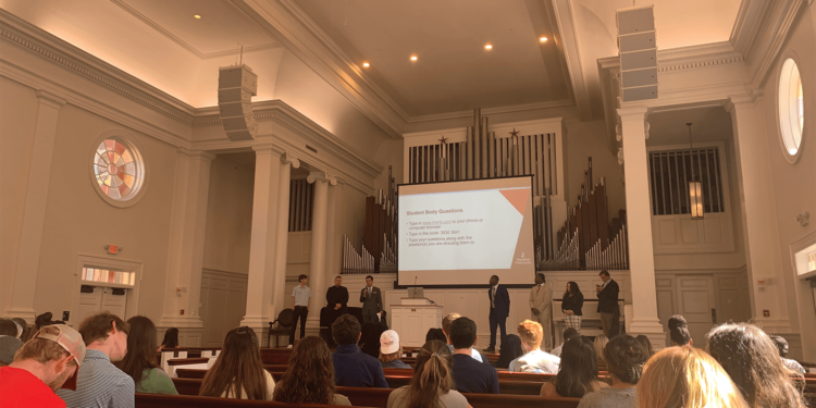 Candidates give speeches ahead of SGA elections