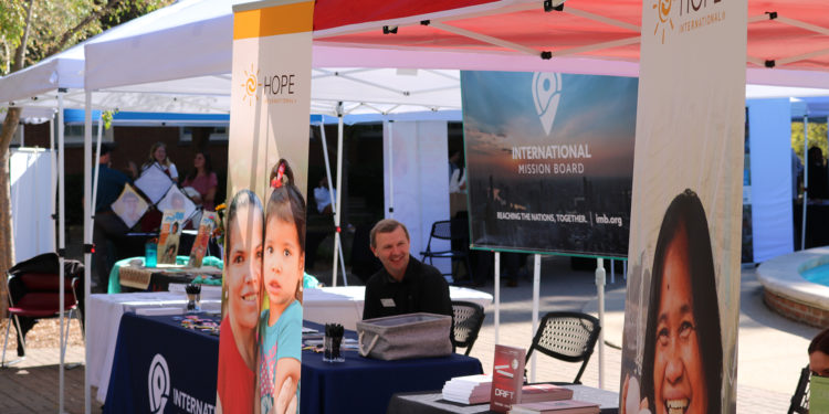 IMB's table during Thursday's Global Ministry Expo.