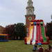 SAC set up an inflatable obstacle course and slide on the Quad for students.