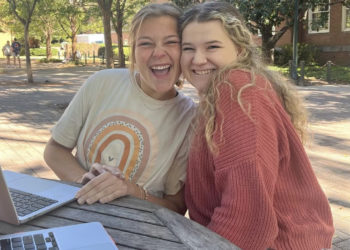 Co-hosts Hannah Grace Nash (left) and Allie Blain (right).