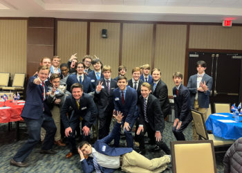 Members of Samford's newest fraternity, Beta Theta Pi.