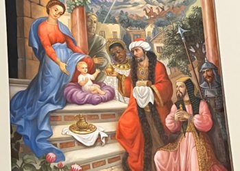 The mural in Hodges Chapel was painted by Petru Botezatu.