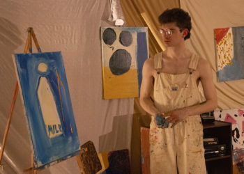 Braydie Aldritch wrote and stars in the new Samford production "Free Human."