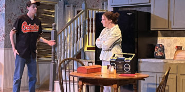 Jackson Bradshaw (left) and Gracie Abee (right) in “The Birds.”