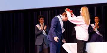 Alex Applefield is crowned "Mr. Samford."