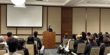 Attorney Abha Khanna speaks at 30th annual Thurgood Marshall Symposium