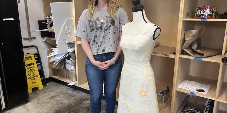 Style and substance: Samford student crafts dress out of Crimson newspapers