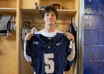 Ryan Oliver wears Charles Williams Memorial Jersey